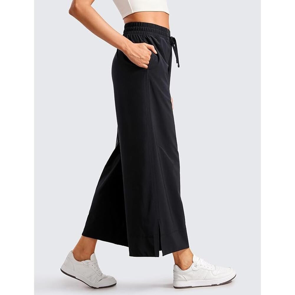 CRZ YOGA Women's Black 25" Lightweight Wide Leg Cropped Pants, Size Small - Picture 4 of 5